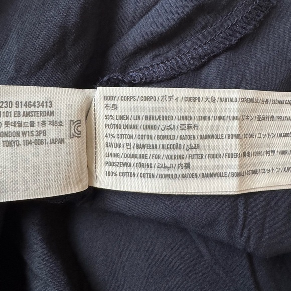 NWT Abercrombie & Fitch Emerson Linen-Blend Puff Sleeve Mini Dress Size XS - Picture 14 of 15